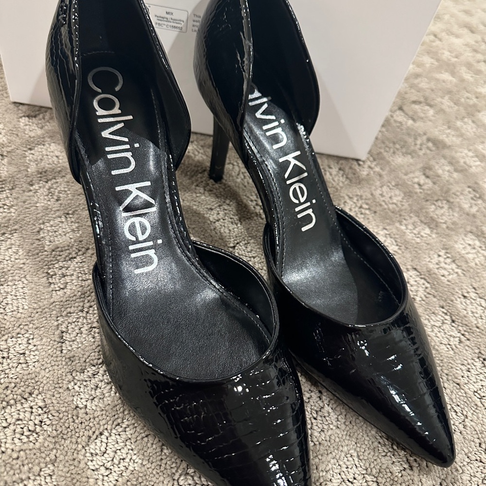 Calvin Klein Black Patent Heels